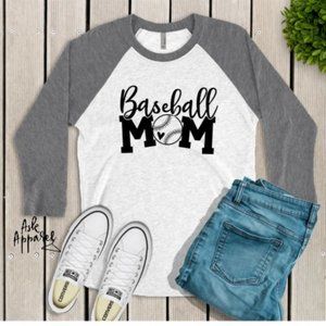 Baseball Mom 3/4 Sleeve Raglan Tee